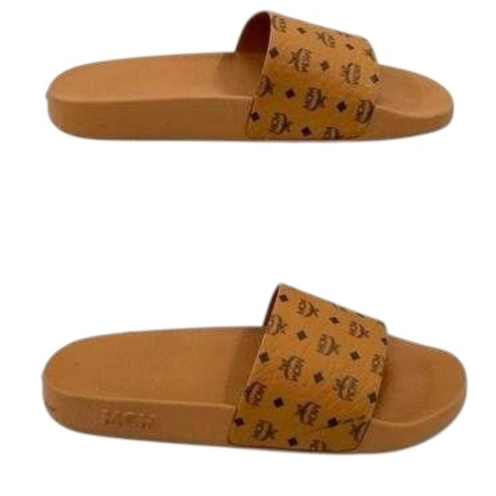Monogram Mcm Print Rubber Slides - image 3